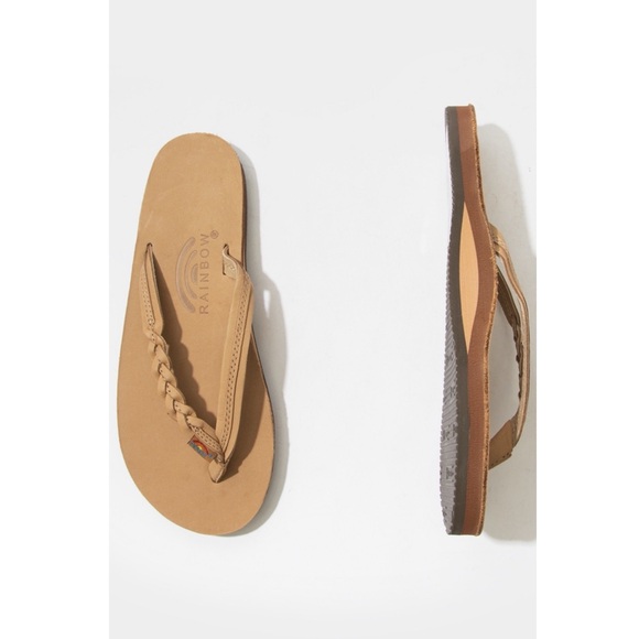 Rainbow Shoes - Rainbow Sandals Women's Flirty Braidy Premier Leather w/Single Braided Strap